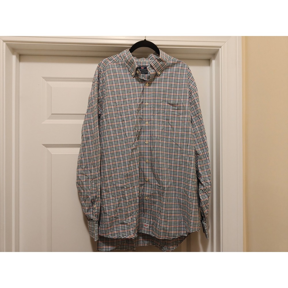 Vineyard Vines Mens XXL Slim Fit Murray Shirt Tattersall Check Multi‎ 1W0915